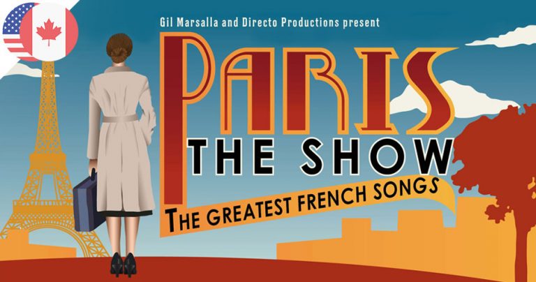 Affiche du spectacle français Paris! The Show, en tournée aux Etats-Unis et au Canada