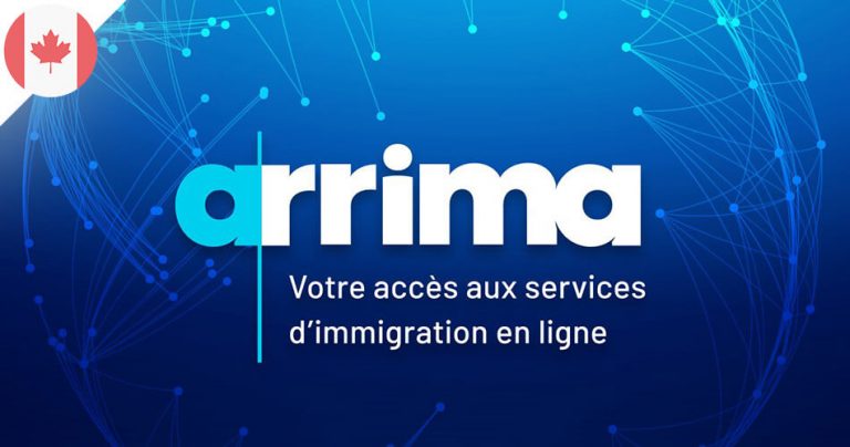 Bannière ARRIMA, l'accès aux services d'immigration en ligne pour le Québec au Canada