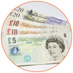 billets banque anglaise livre pounds