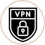 Picto logo VPN noir et blanc