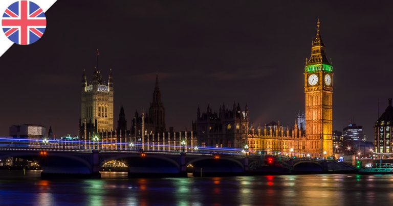 Paysage nocturne de la ville de Londres avec Big Ben