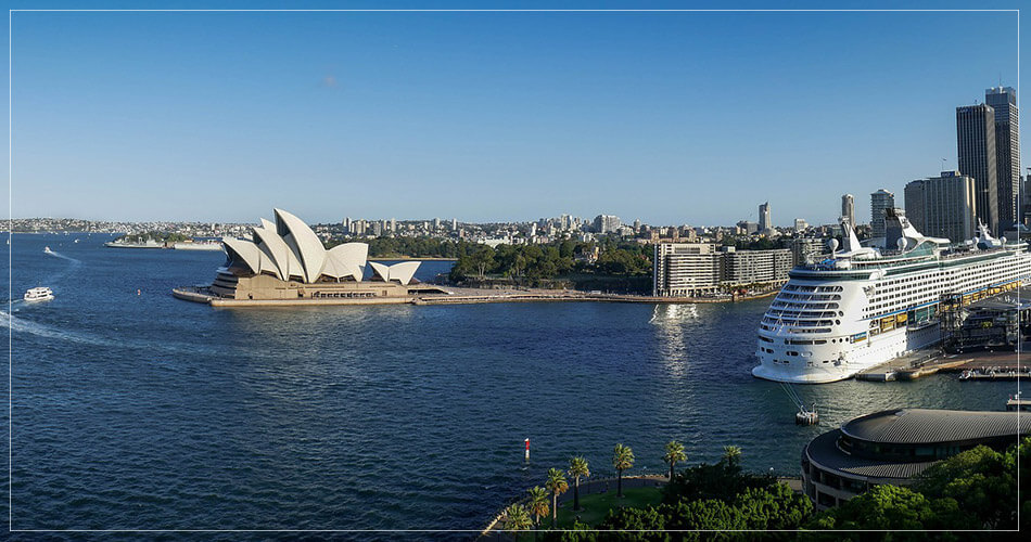 Ville de Sydney : vue sur le port et l'opéra