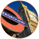 Big Ben et panneau Underground à Londres