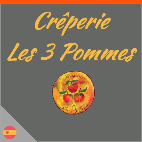 Logo crêperie française : Les 3 pommes