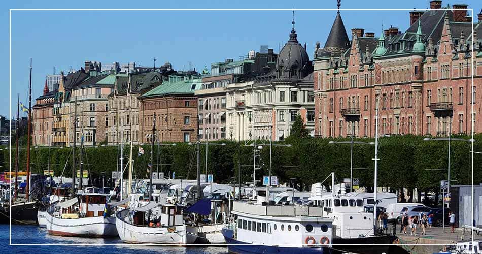 Port de Stockholm en Suède