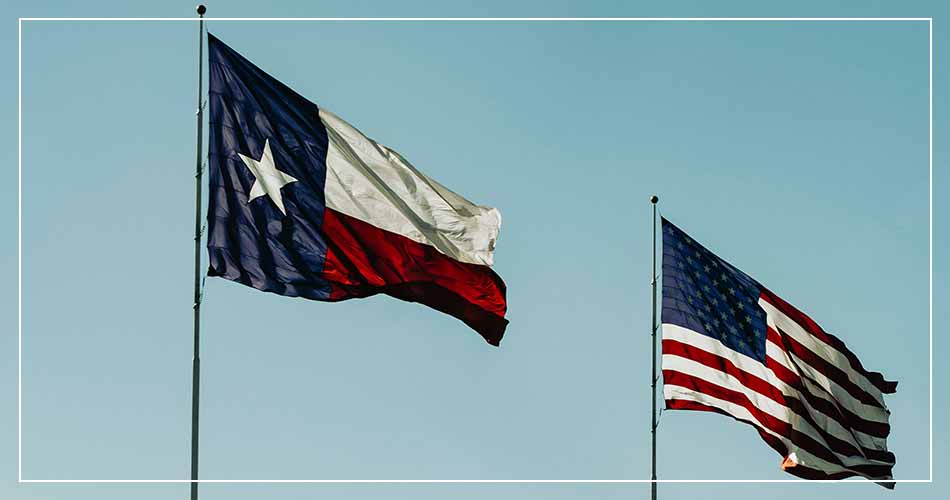 Drapeaux Texas - USA