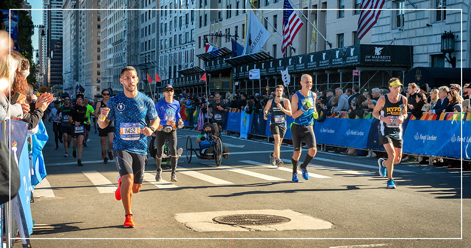 Coureurs au marathon de New York aux USA