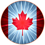 Le drapeau du canada avec la feuille d'érable