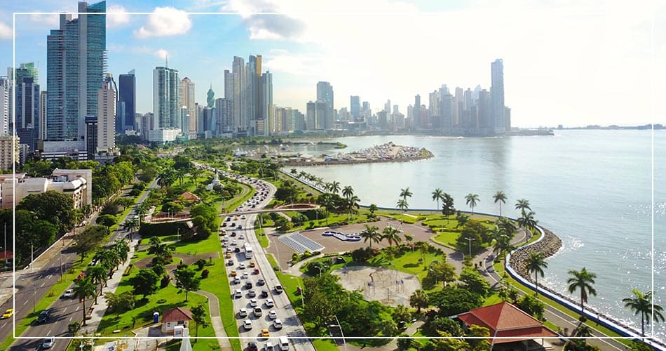 Vue aérienne de Panama City au Panama