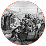 Pilgrim Fathers leaving England