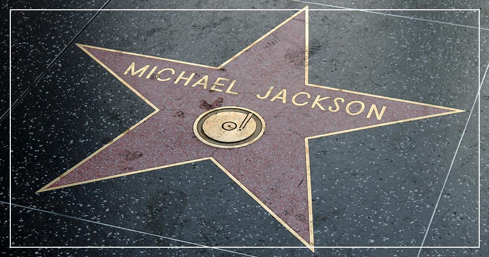 Étoile de Michael Jackson sur le Walk of fame à Los Angeles aux USA