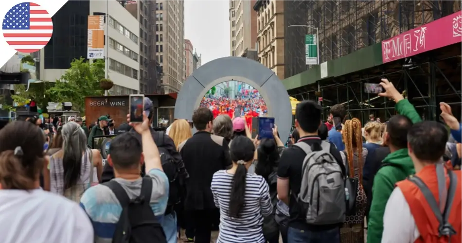 New York : “The Portal” relie en direct les spectateurs à Dublin