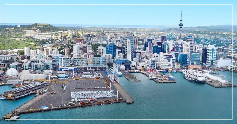 Vue aérienne de la ville de Auckland en Nouvelle-Zélande