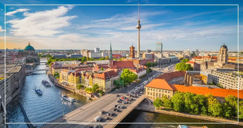 Vue aérienne de la ville de Berlin en Allemagne